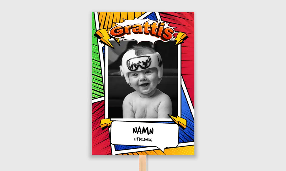 grattis studentplakat