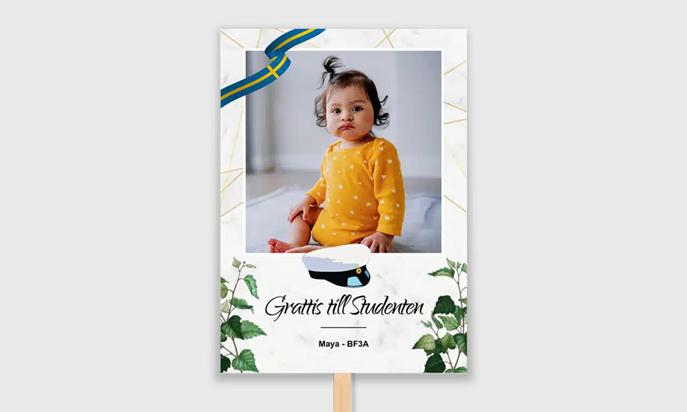 skylt för studenten