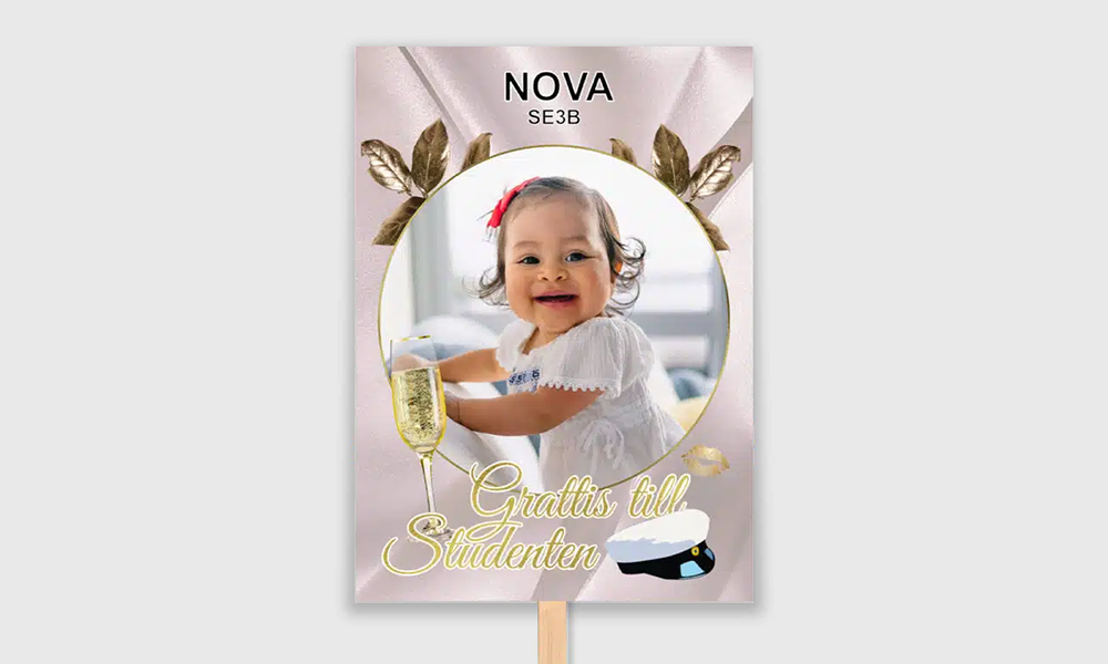 ljusrosa studentplakat