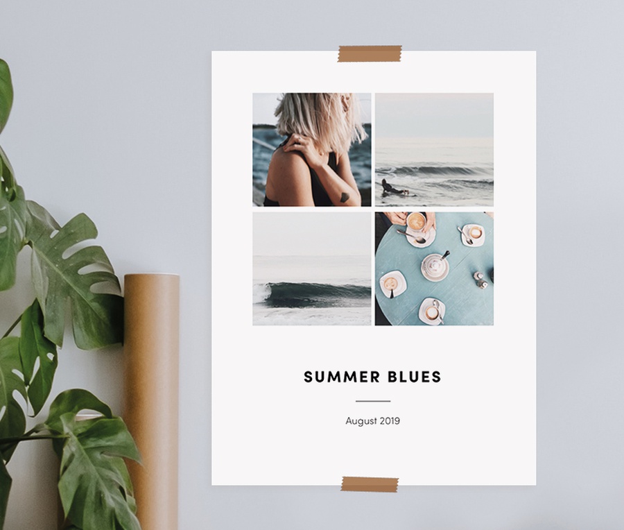 Elegant textposter tryckt på matt papper