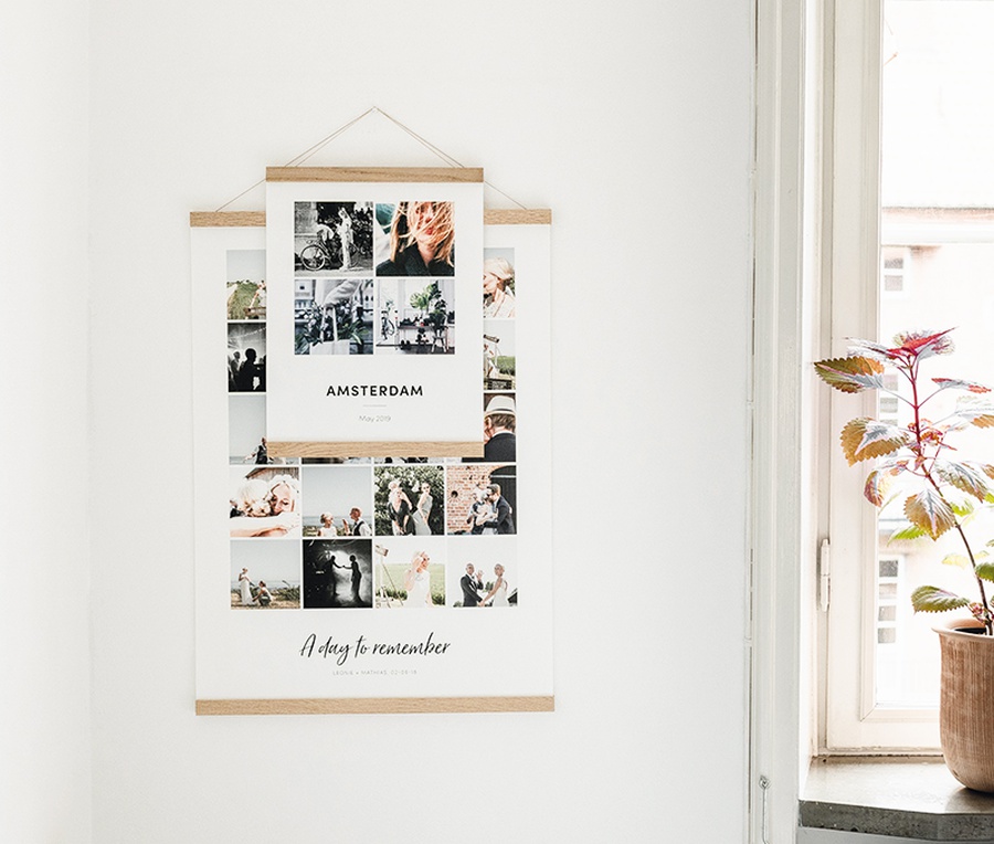 Textposter i 30x40cm med grafiska element