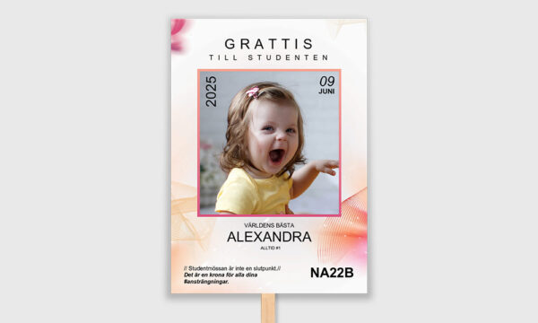 Studentskylt modern design