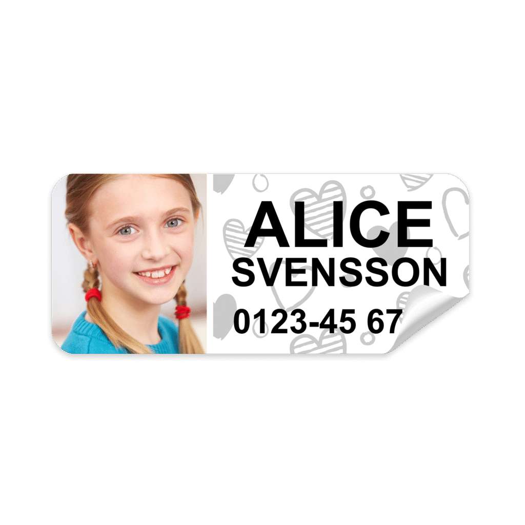 Namnlapp Fritids med personlig anpassning och stilren design
