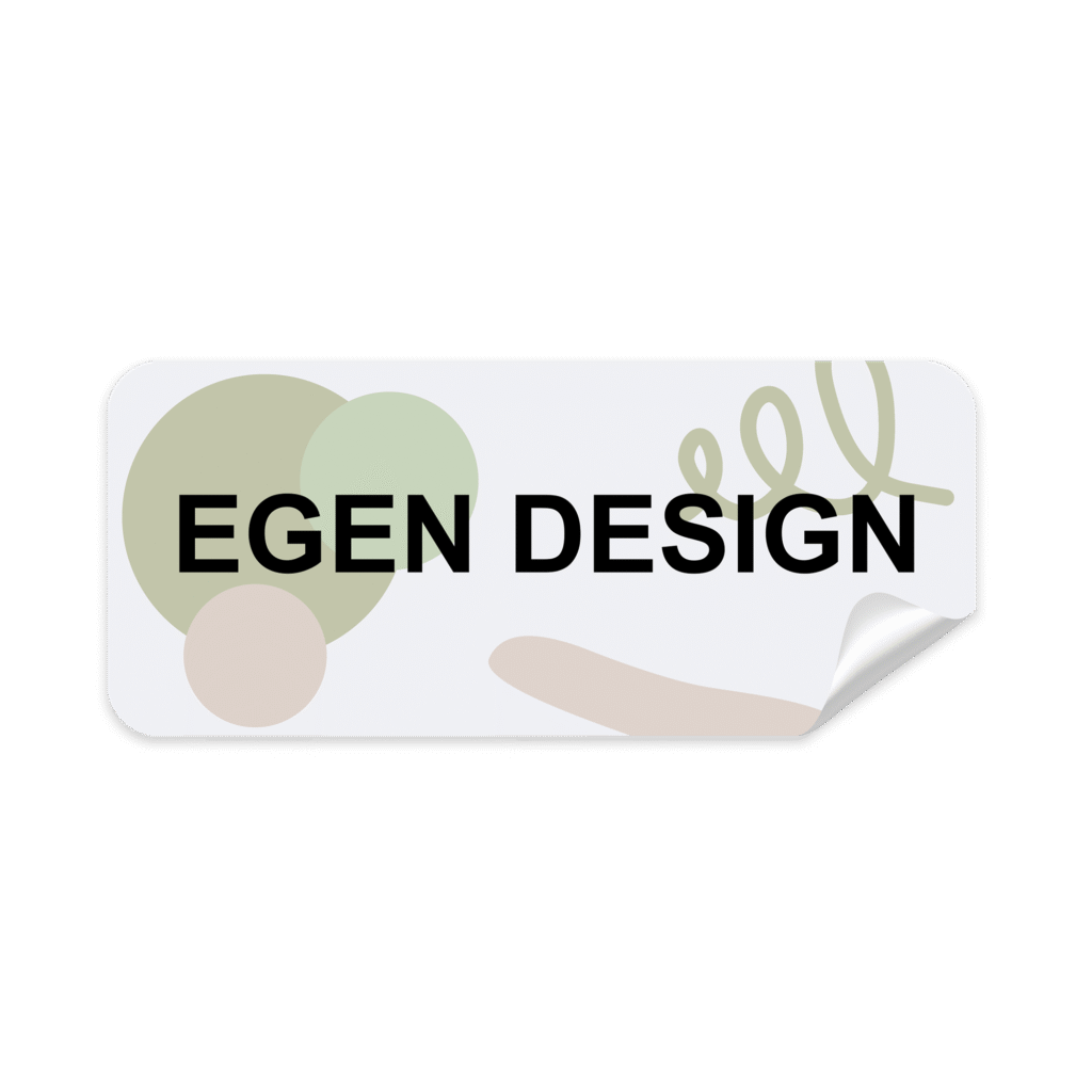 Namnlapp med egen design, personlig och stilren