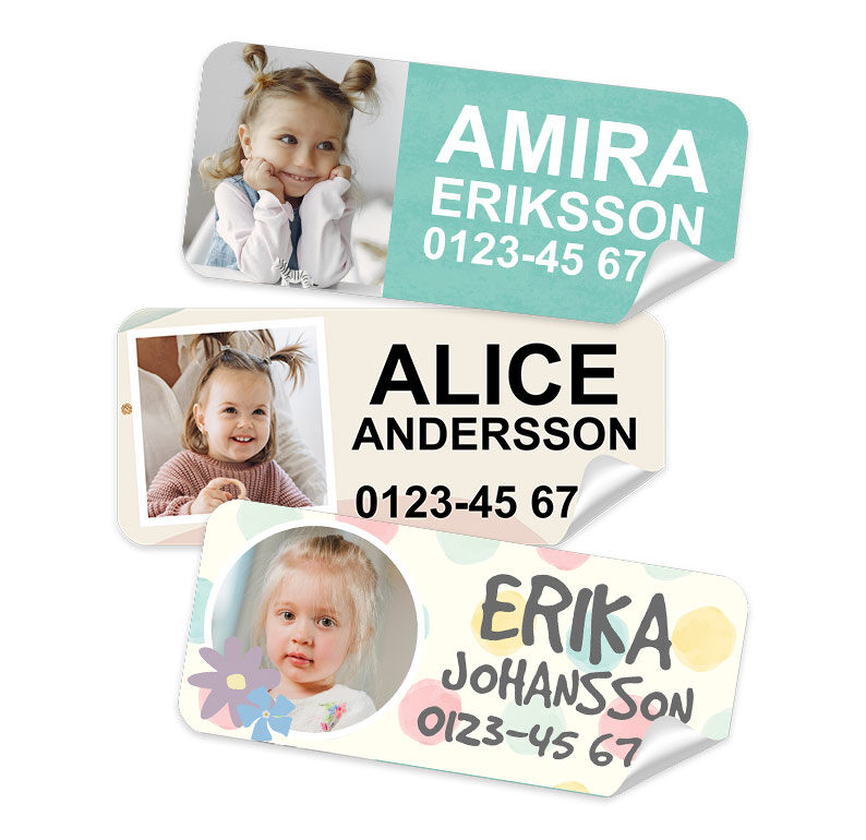 namnlappar för barn