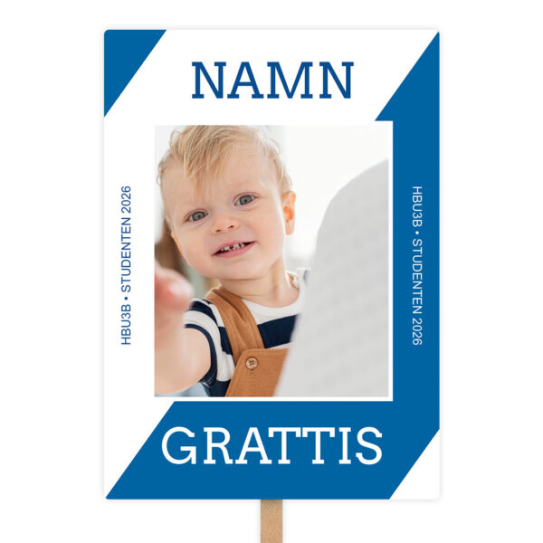 blått student plakat