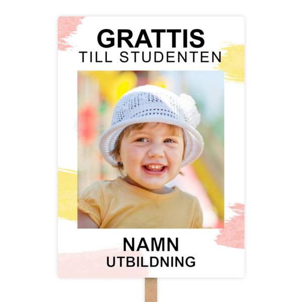 student plakat med rosa