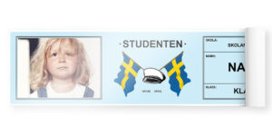 blå student banner